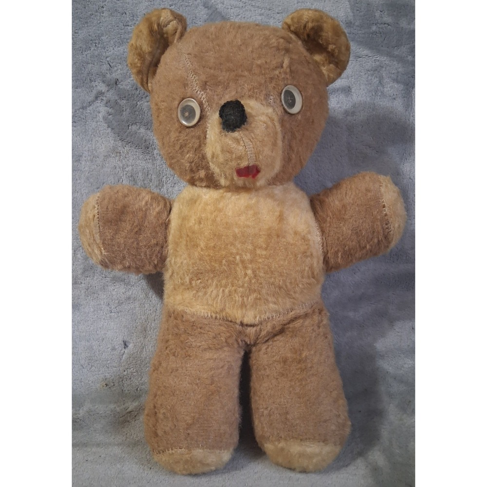 Vintage 1950s MASH Radar O'Reilly Style Teddy Bear Plush Two-Tone Carnival Toy